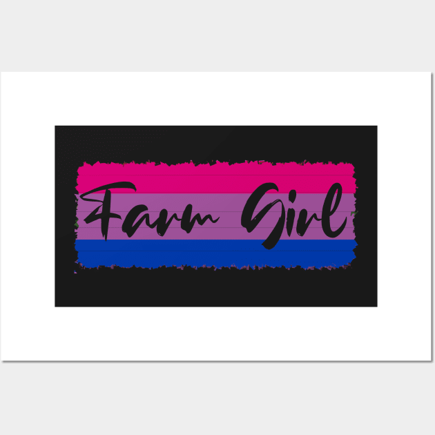 Bi Flag Farm Girl Wall Art by LochNestFarm